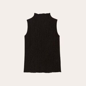 Everlane Women's Crinkle Tank in Black, Size Medium